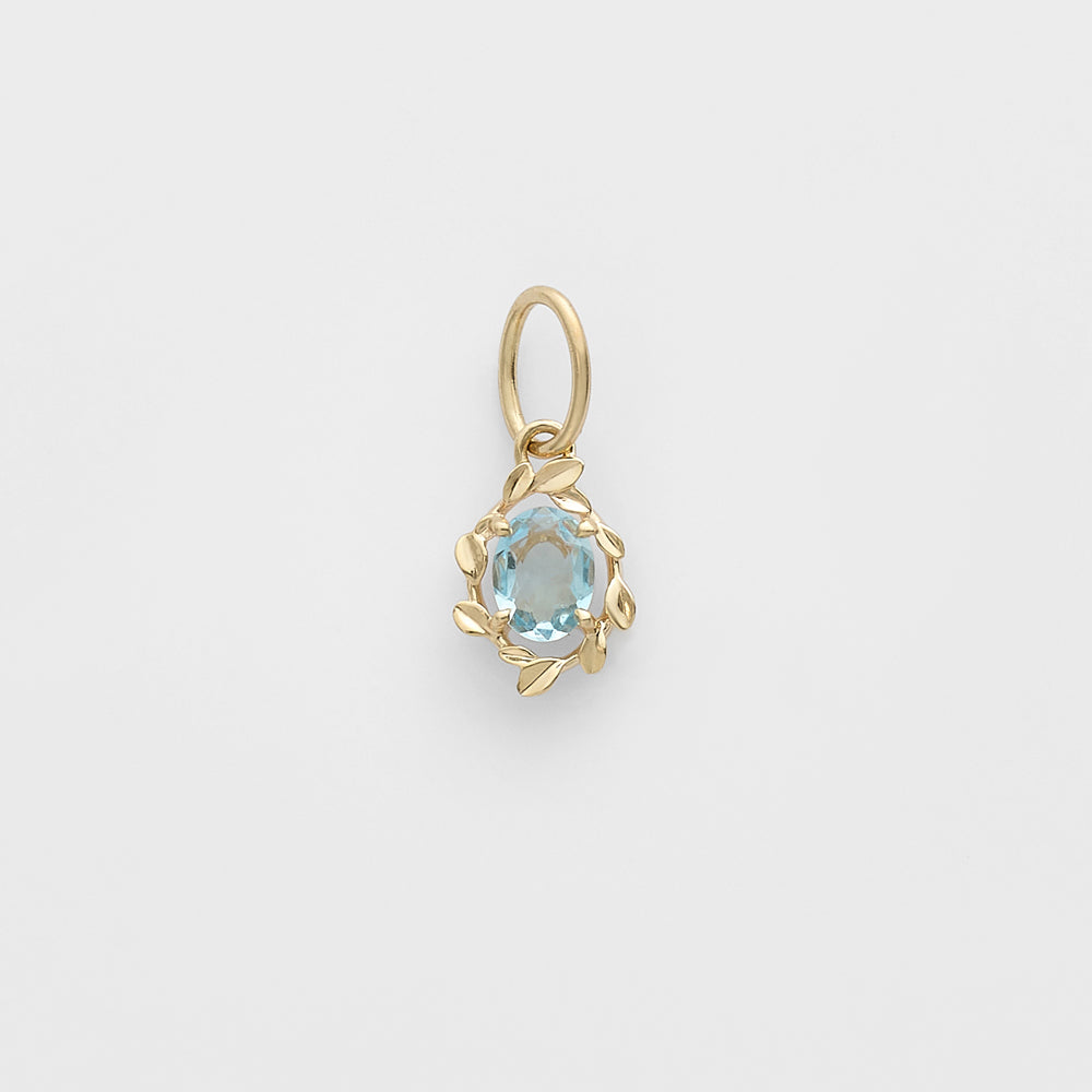 K10 Aquamarine Charm