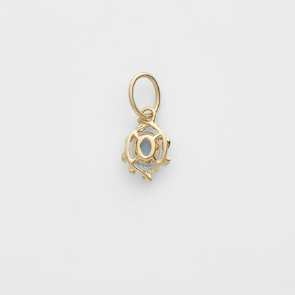 K10 Aquamarine Charm