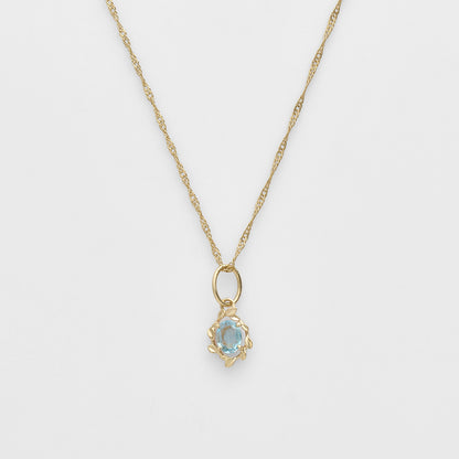 K10 Aquamarine Charm
