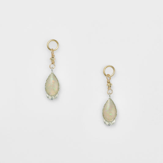 Silver Opal Earring Charms
