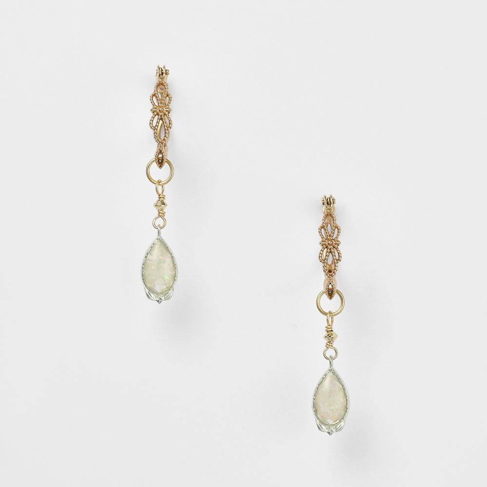 Silver Opal Earring Charms