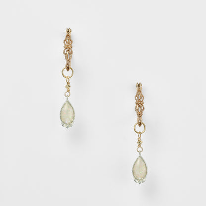 Silver Opal Earring Charms