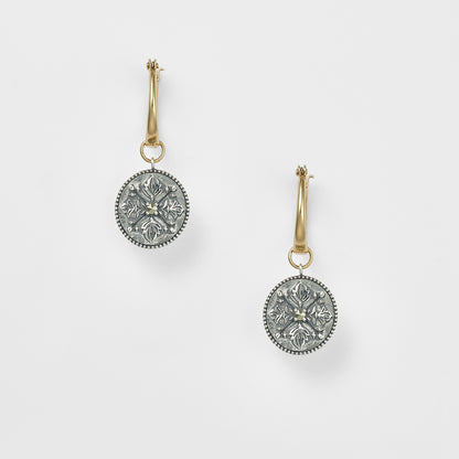 Silver Pyrite Earring Charms