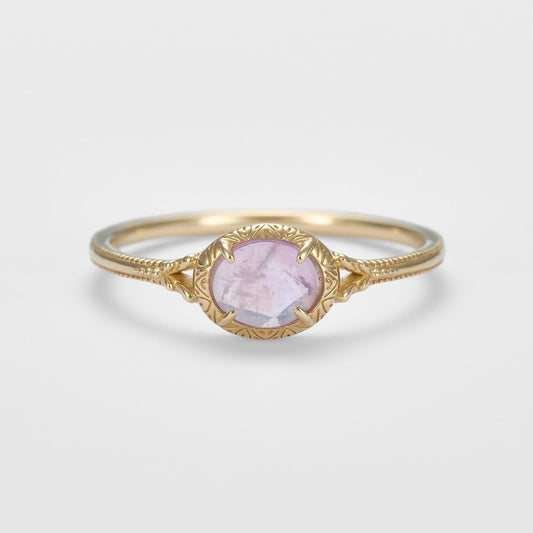 K10 Feldspar/Amethyst Ring