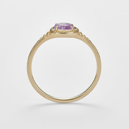 K10 Feldspar/Amethyst Ring