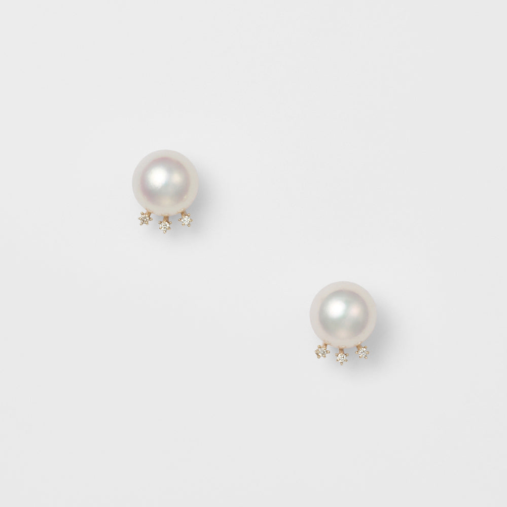 K10 Pearl Earrings (White)