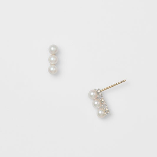 Silver/K10 Pearl Earrings
