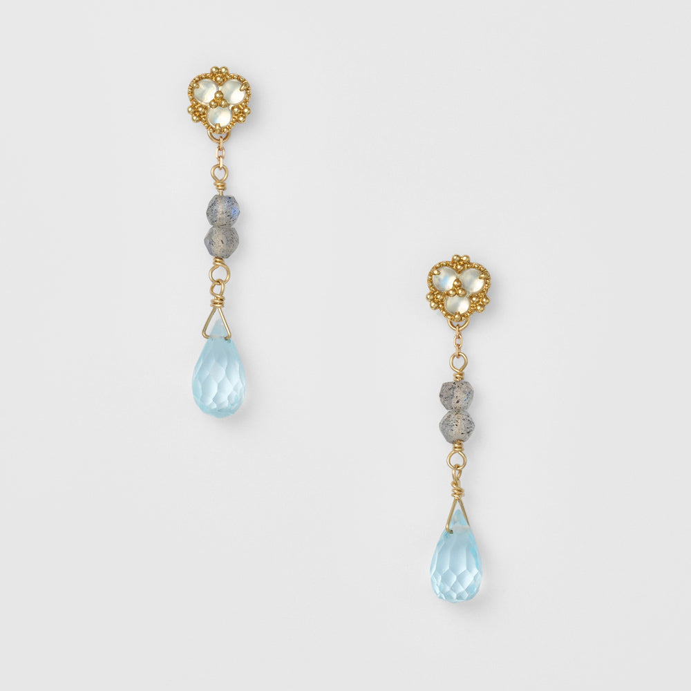 Gold Labradorite Earrings