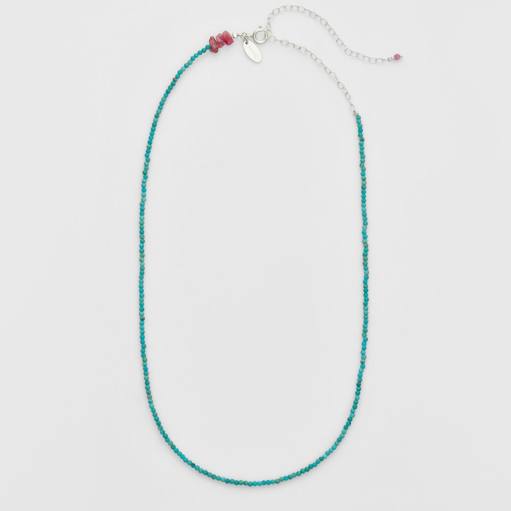 Silver Turquoise/Tourmaline Necklace