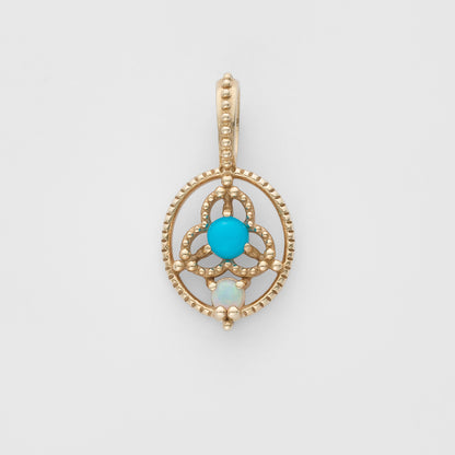 K5 Turquoise/Opal Charm
