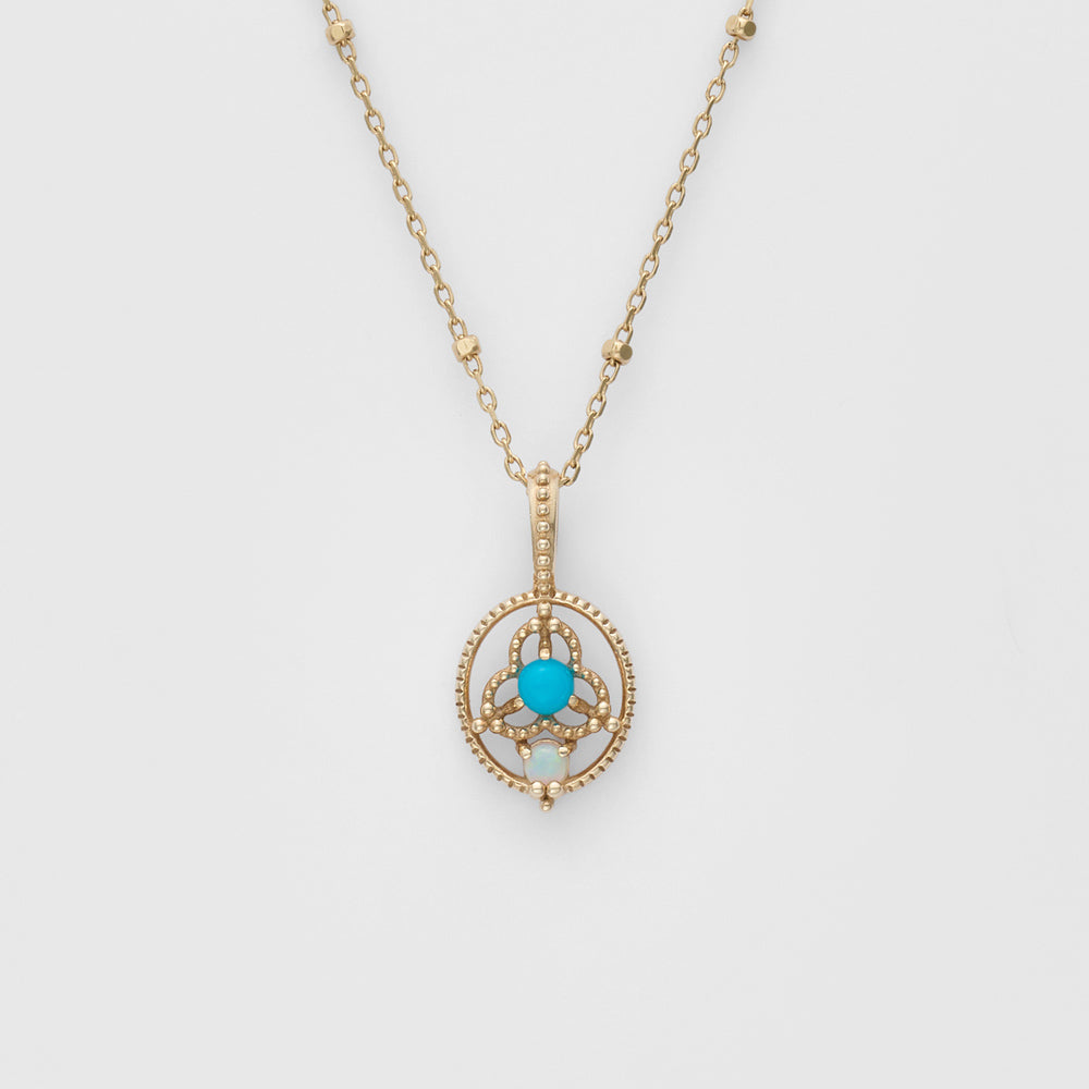 K5 Turquoise/Opal Charm