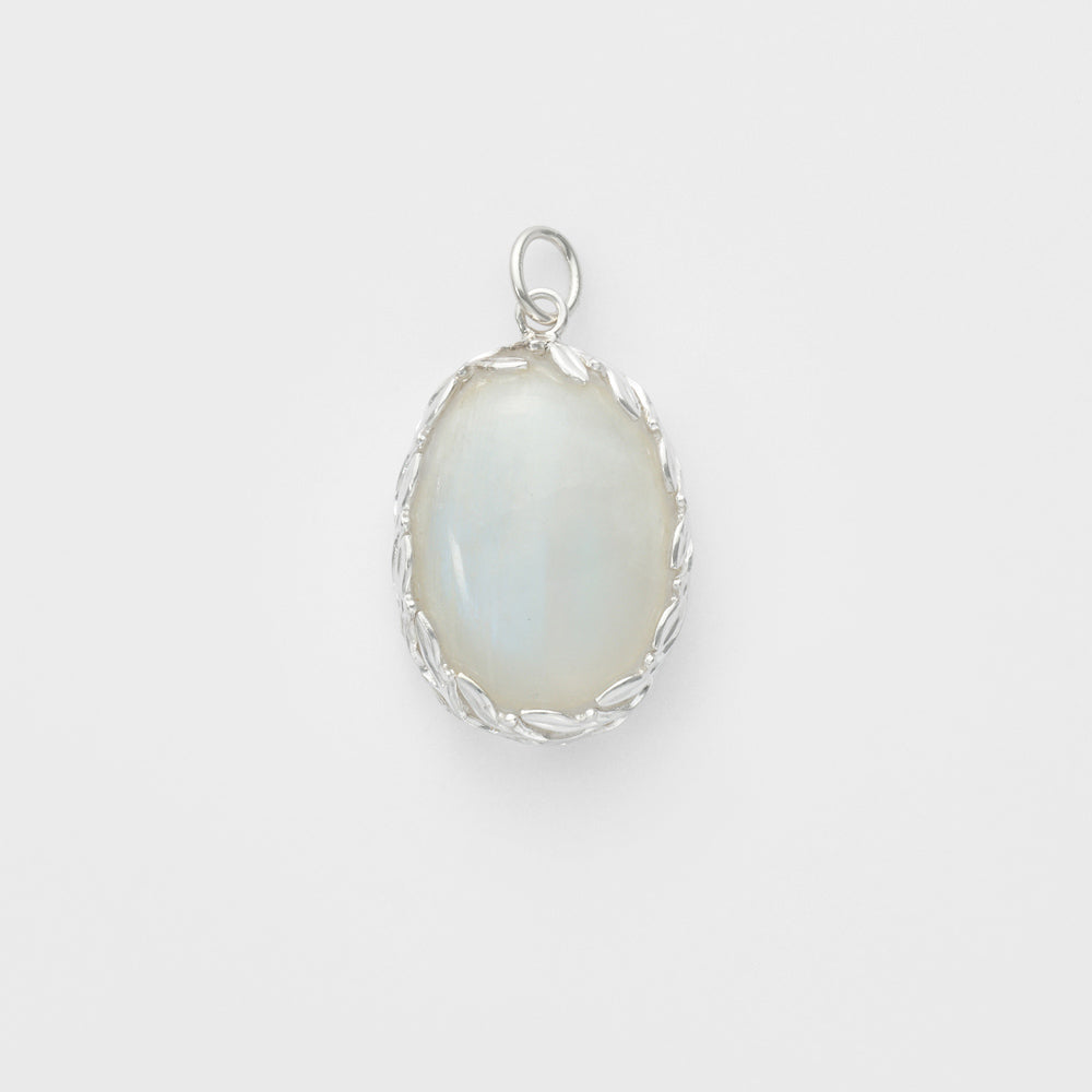 Silver Feldspar Charm