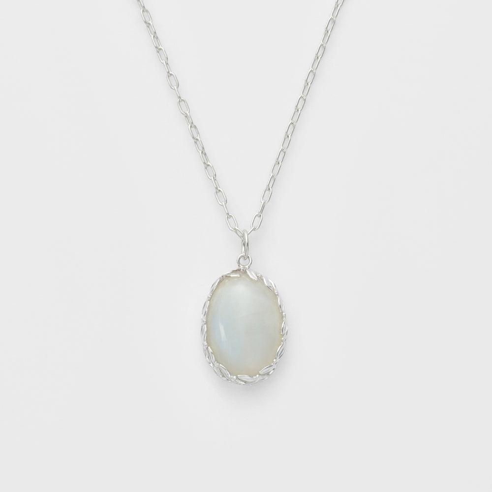 Silver Feldspar Charm