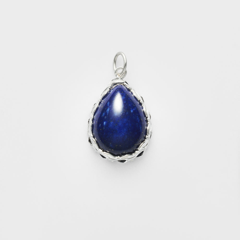 Silver Lapis Lazuli Charm