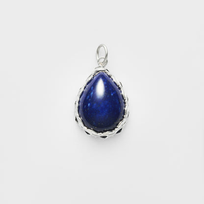 Silver Lapis Lazuli Charm