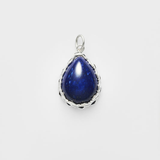 Silver Lapis Lazuli Charm