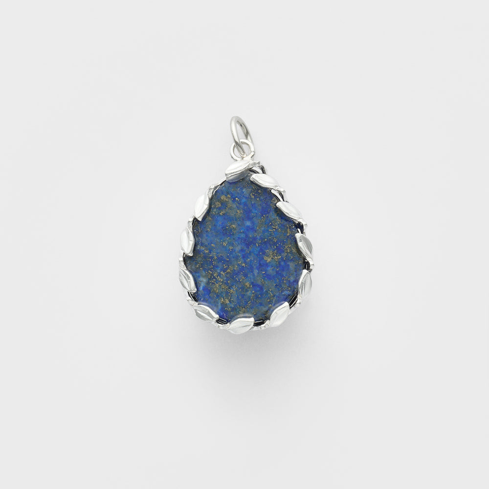 Silver Lapis Lazuli Charm