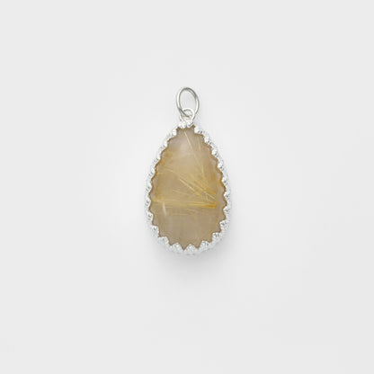 Silver Quartz Charm
