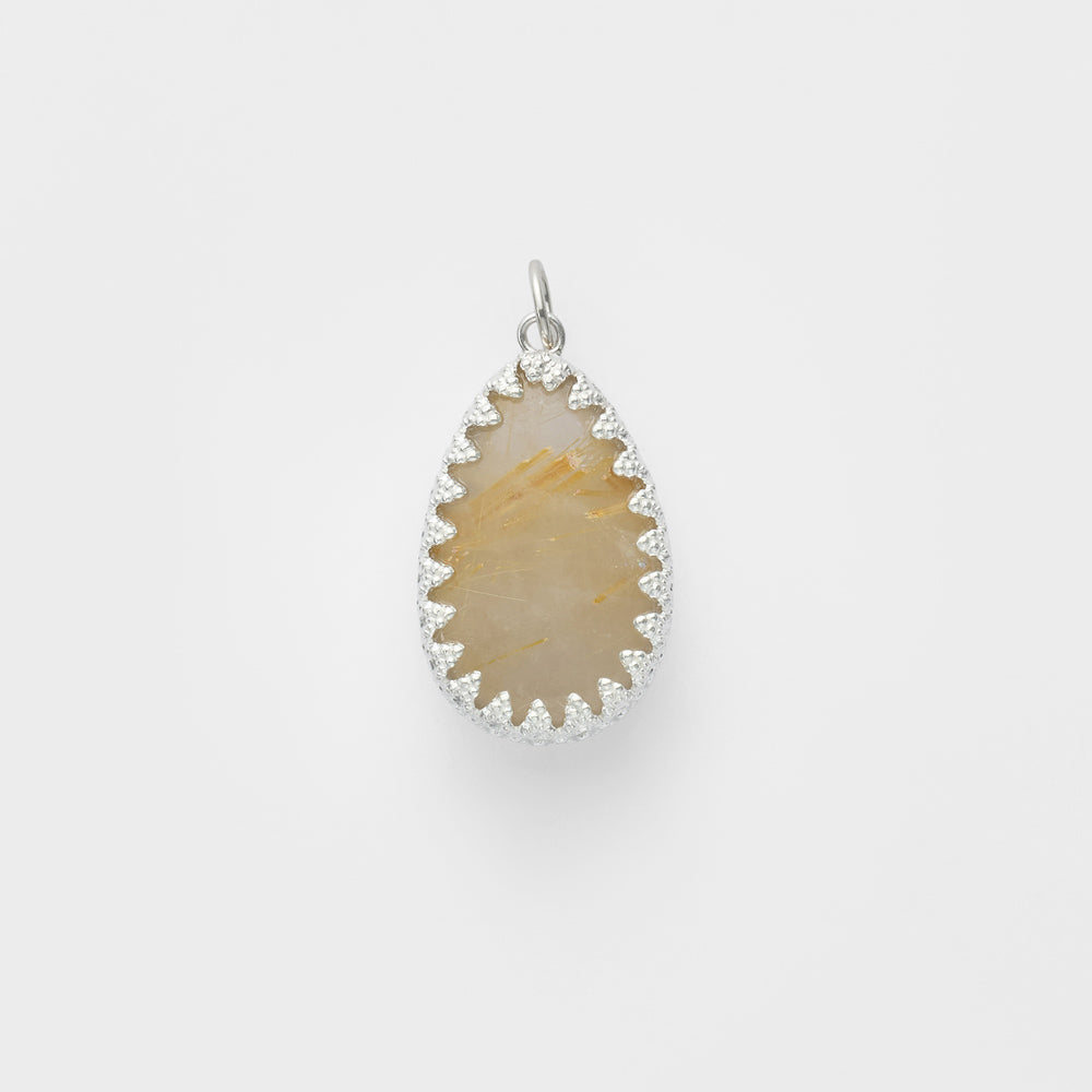 Silver Quartz Charm