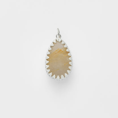 Silver Quartz Charm
