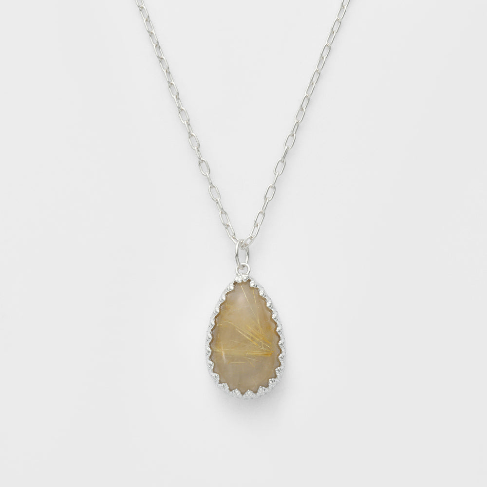 Silver Quartz Charm