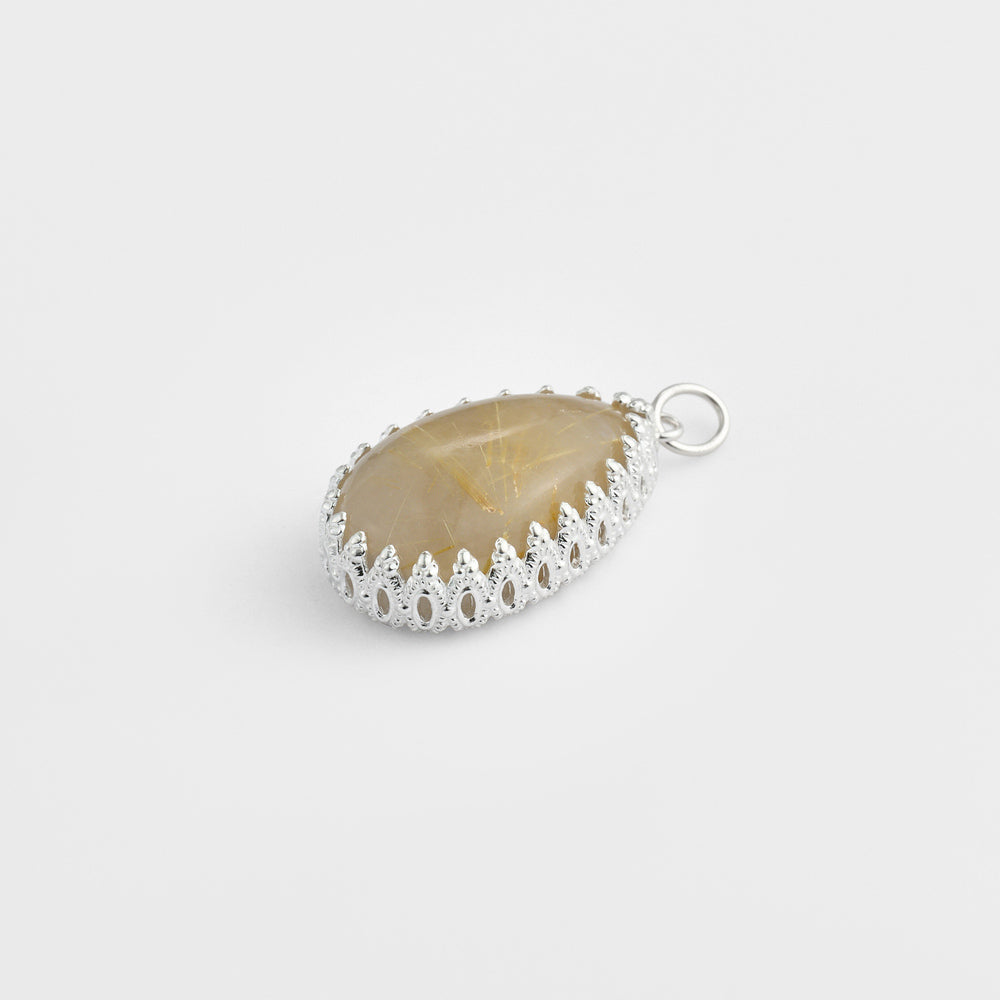 Silver Quartz Charm