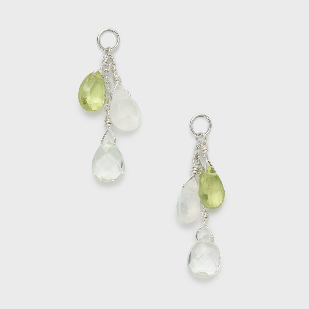 Silver Labradorite/Peridot Earring Charm