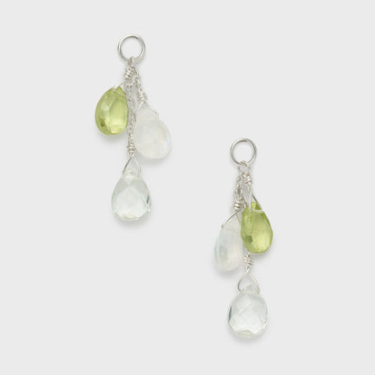 Silver Labradorite/Peridot Earring Charm