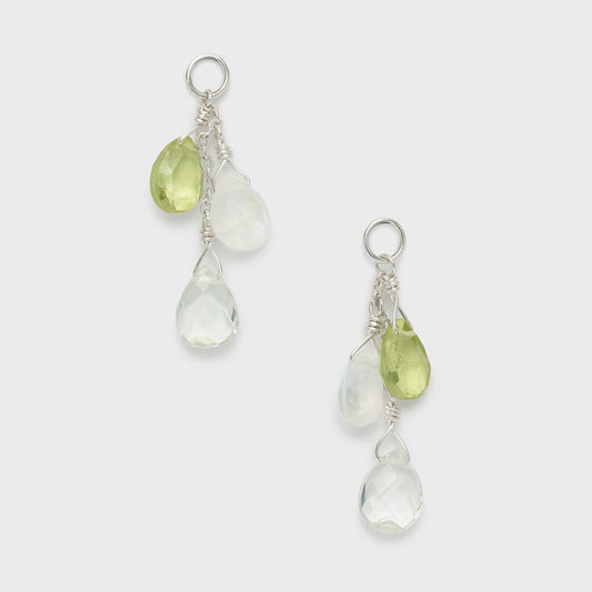 Silver Labradorite/Peridot Earring Charm