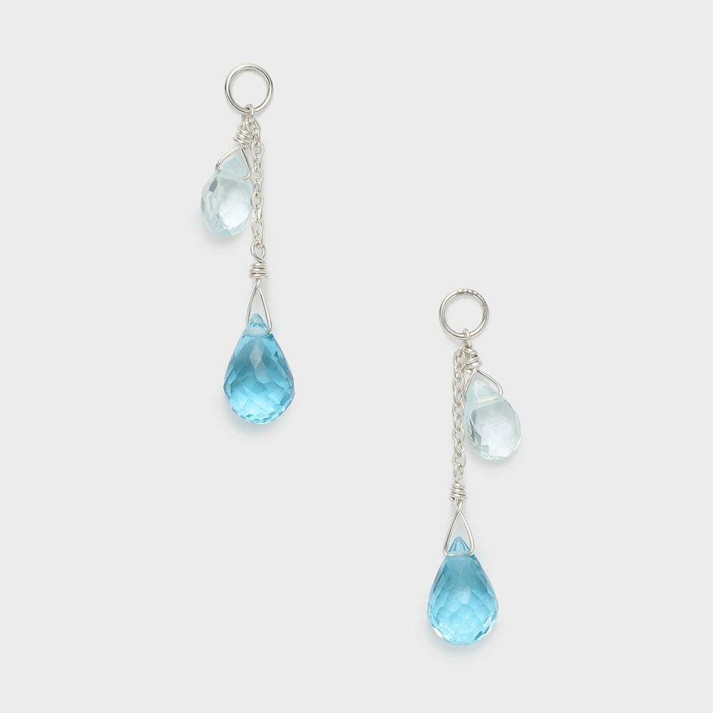 Silver Topaz Earring Charm
