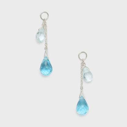 Silver Topaz Earring Charm