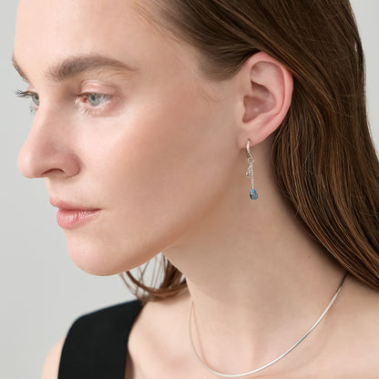 Silver Topaz Earring Charm