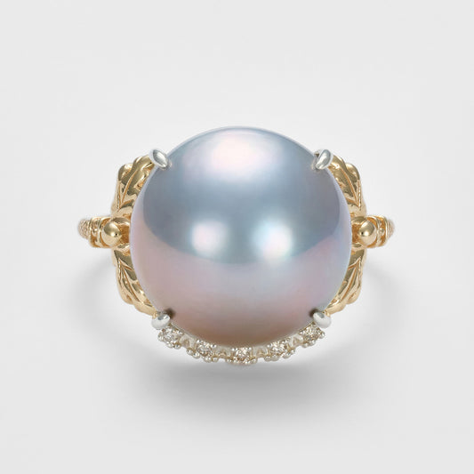 K10/Silver Pearl Ring ~agete 36th Anniversary~
