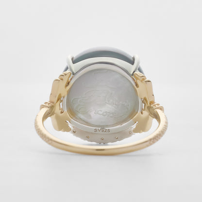 K10/Silver Pearl Ring ~agete 36th Anniversary~