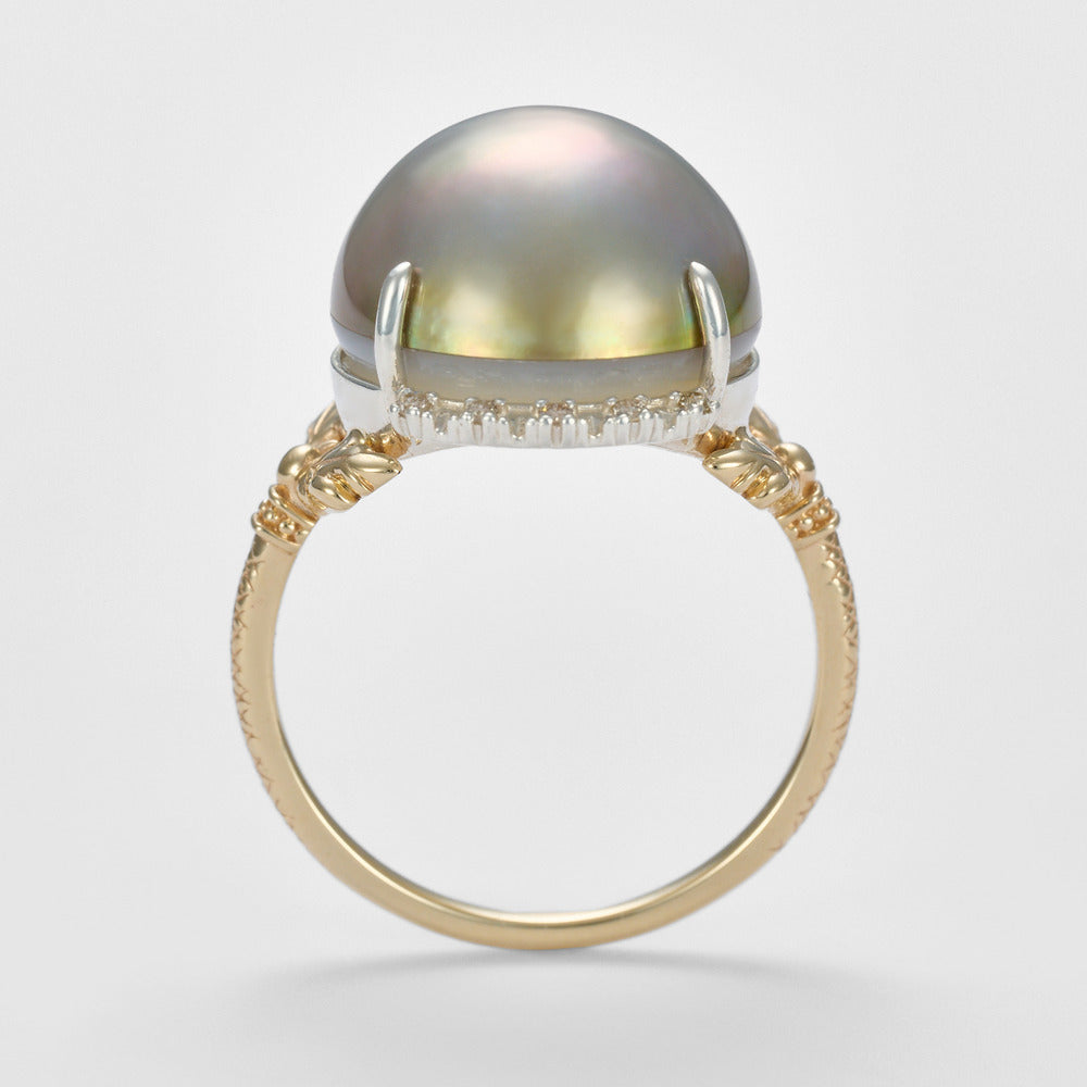 K10/Silver Pearl Ring ~agete 36th Anniversary~