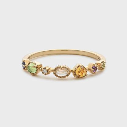 K10 Multi-Stone Ring