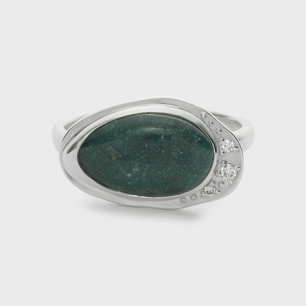 Silver Quartz Ring (0.03ct)