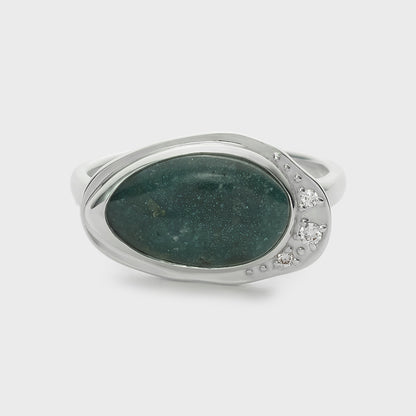 Silver Quartz Ring (0.03ct)