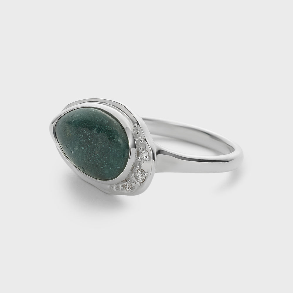Silver Quartz Ring (0.03ct)