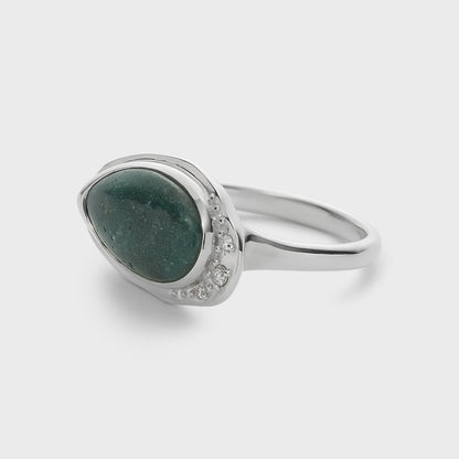 Silver Quartz Ring (0.03ct)