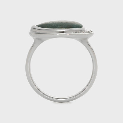 Silver Quartz Ring (0.03ct)