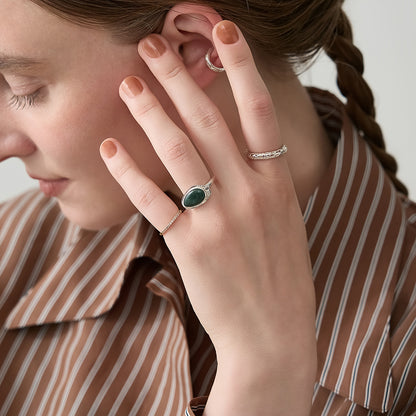 Silver Quartz Ring (0.03ct)