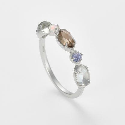 Multi-Stone Ring (Silver)