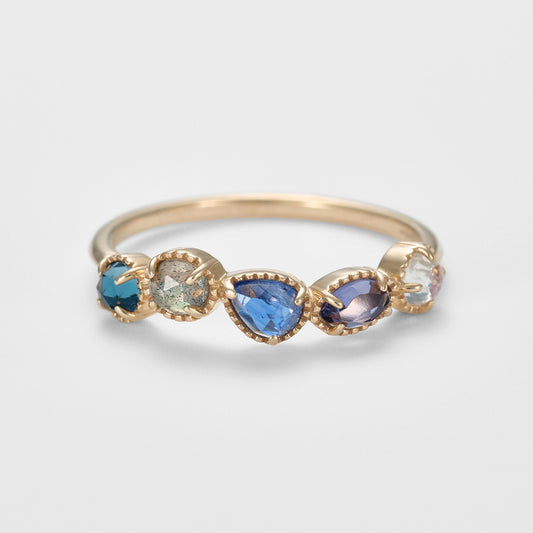K5 Multi-Stone Ring (Blue)