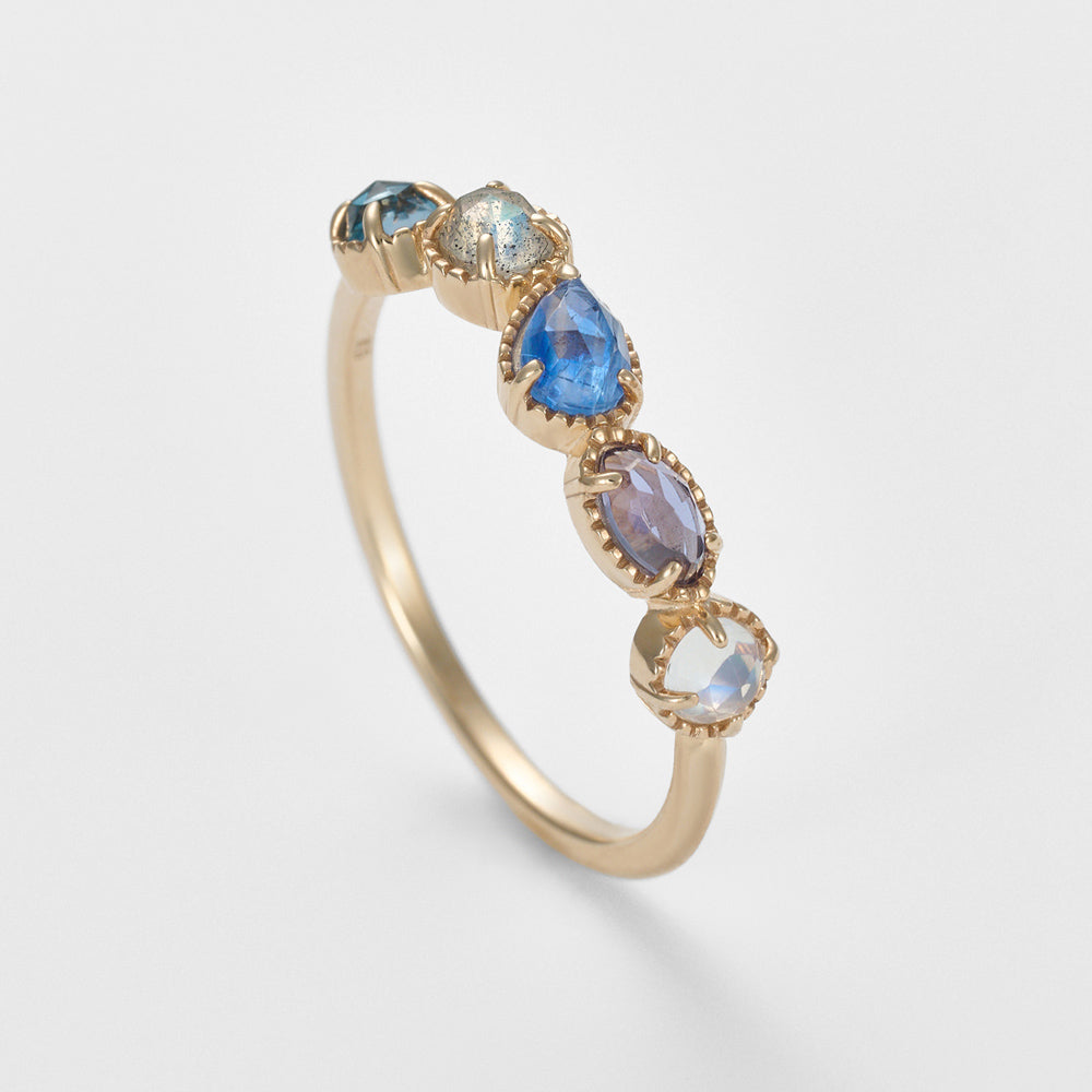K5 Multi-Stone Ring (Blue)