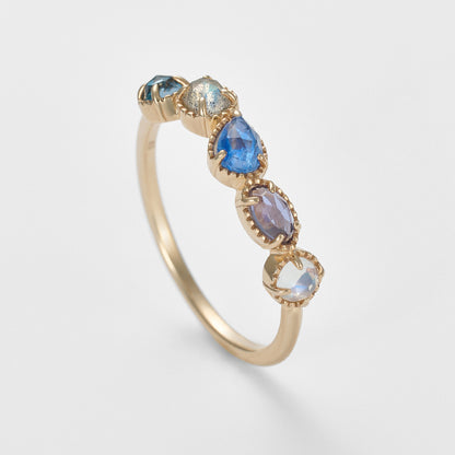 K5 Multi-Stone Ring (Blue)