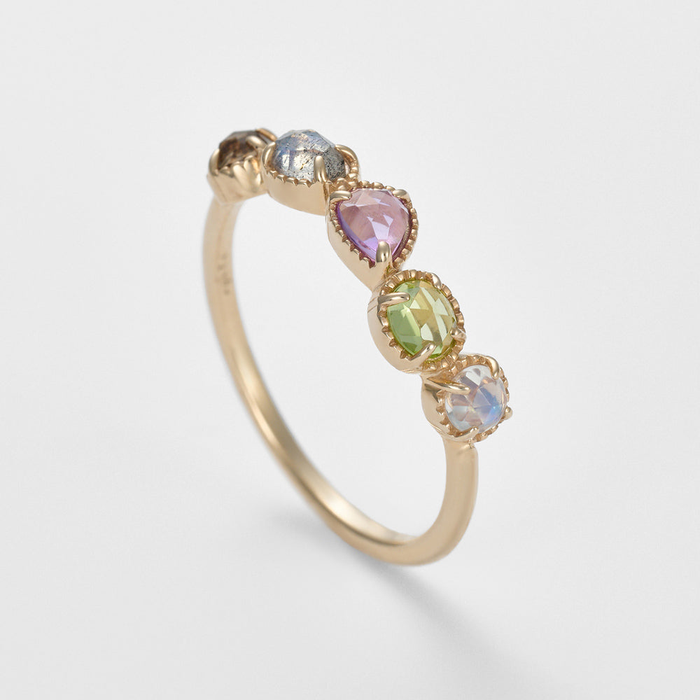 K5 Multi-Stone Ring (Purple)