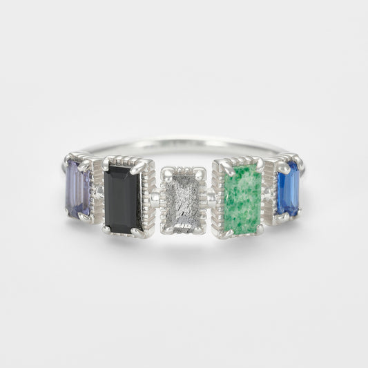 Silver Multi-Stone Ring