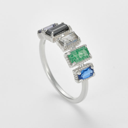 Silver Multi-Stone Ring