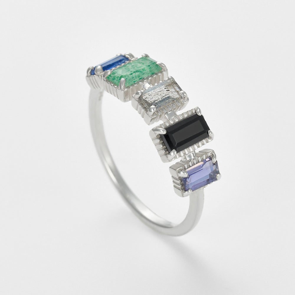 Silver Multi-Stone Ring
